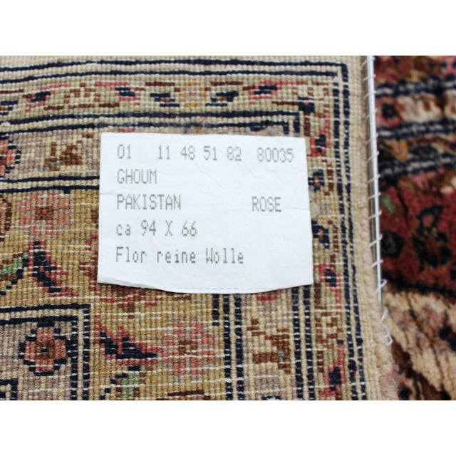 Vintage Wool Rug with Floral and Bird Motif, Pakistan, 1970s For Sale - Image 6 of 8