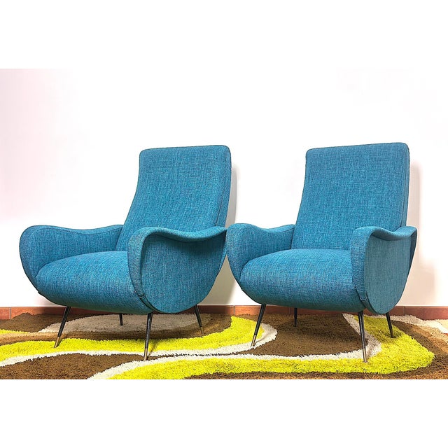 Italian Lady Lounge Chairs attributed to Marco Zanuso, 1960s, Set of 2 For Sale - Image 12 of 15