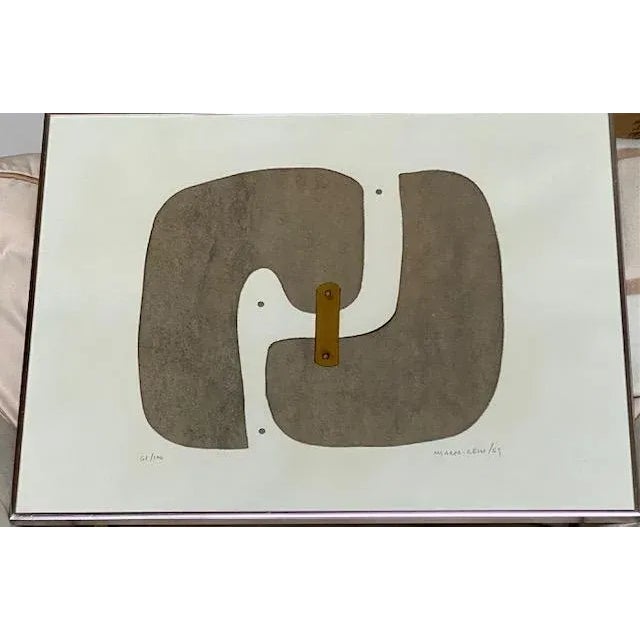 Mid-Century Modern Framed Abstract Expressionist Collage Art by Marca-Relli For Sale - Image 3 of 7