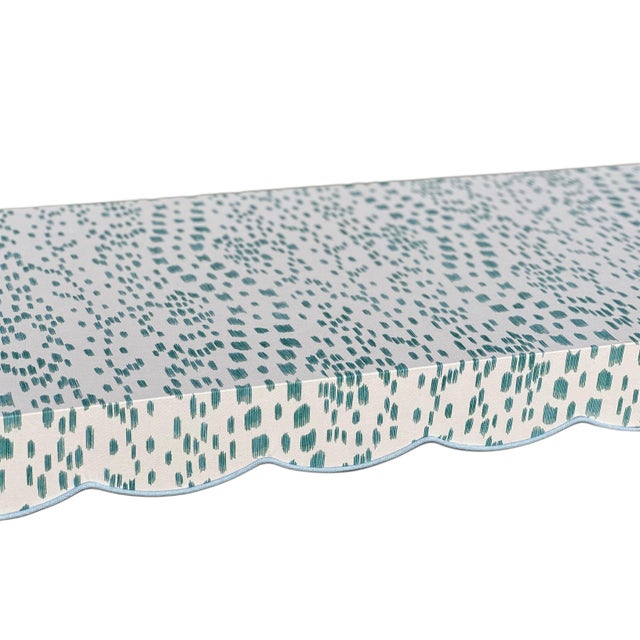 Custom Scalloped Coffee Table in Brunschwig and Fils For Sale - Image 14 of 14