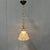 Small Pressed Glass Pendant Lamp with Chain and Ceiling Rose from Holophane, 1930s For Sale - Image 4 of 18