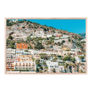 Positano 1 by Natalie Obradovich in Natural Maple Framed Paper, Small Art Print For Sale