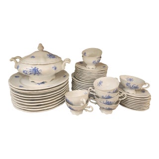 Meissen 9 5 Place Settings Meissen Blue Dinner Set. For Sale