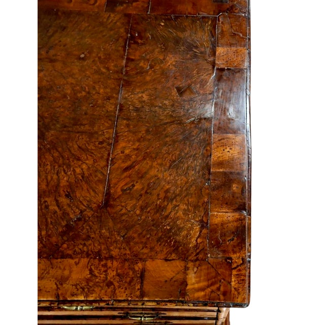 18th-Century English Burr Walnut Chest-on-Stand For Sale In San Francisco - Image 6 of 17