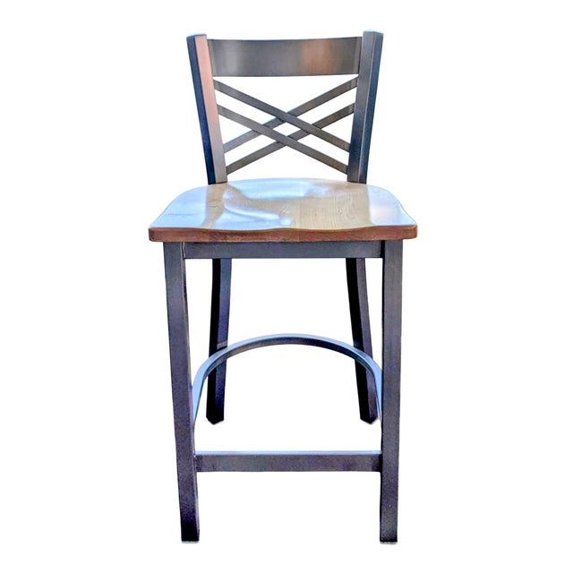 Holland Catalina Solid Maple & Stainless Steel Counter Stool Set of 3 For Sale In New York - Image 6 of 17