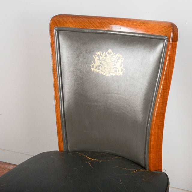 Leather Chair with Printed Logo by W.D.F. Grubb, 2000s For Sale - Image 12 of 18