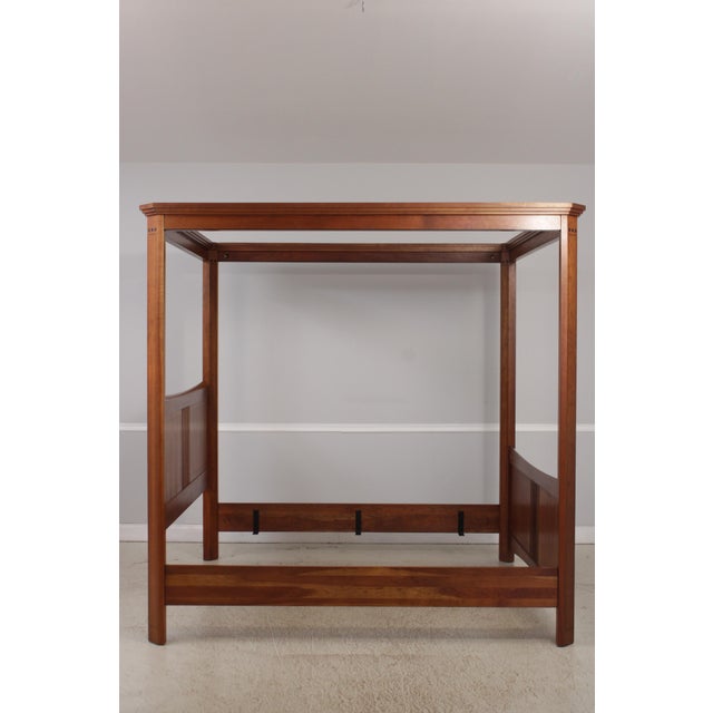 Stickley Cherry 21st Century King Size Canopy Bed For Sale In Philadelphia - Image 6 of 18