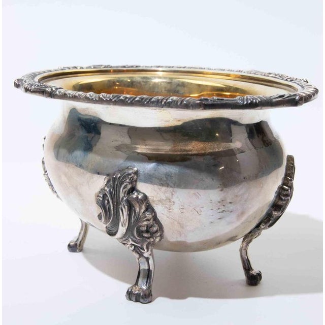 Rococo Revival Italian Silver-Gilt Open Salt Bowl, 1970s For Sale - Image 4 of 6