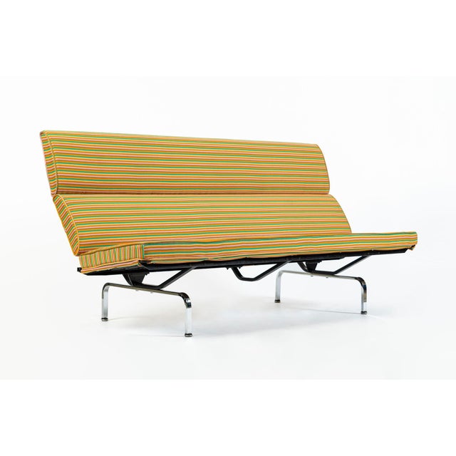 Mid Century Eames Herman Miller Sofa Compact, Alexander Girard Maharam Fabric, 2 Available For Sale - Image 17 of 17