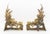 Louis XV Style Cherub Motif Brass Chenets, Pair For Sale - Image 9 of 9