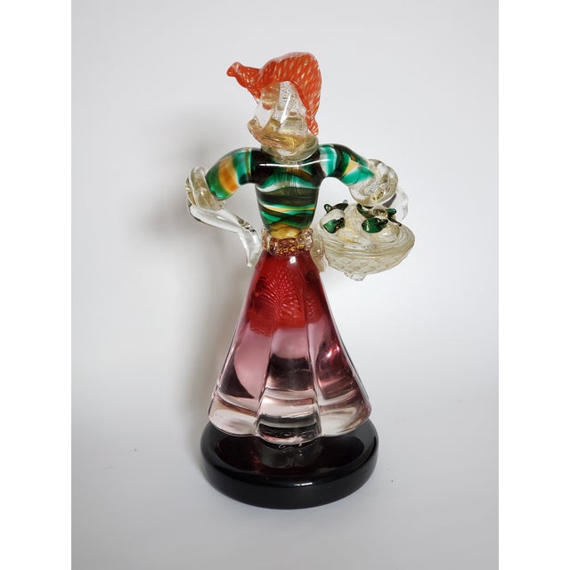 Salviati 1950s Salviati Murano Glass Figure of a Woman For Sale - Image 4 of 18