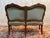Louis XV Style Bench in Green Velvet For Sale - Image 5 of 8