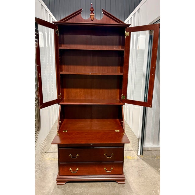 Chippendale Secretary Desk With Bookcase For Sale - Image 12 of 12