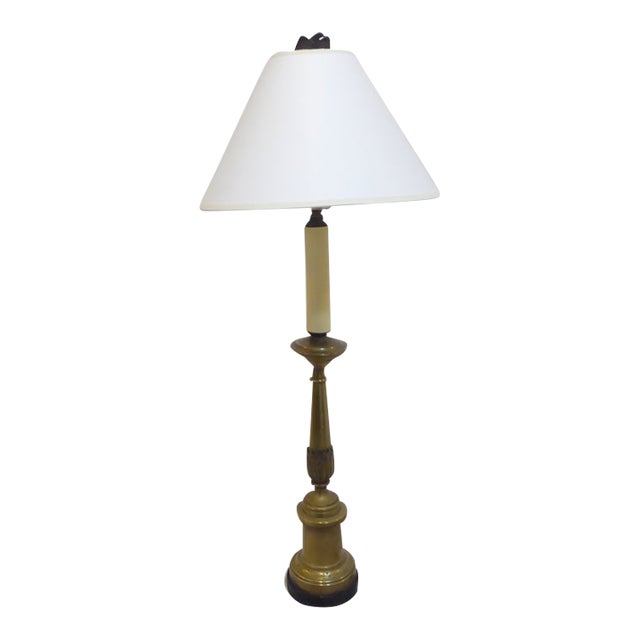 Antique French Brass Lamps - A Pair For Sale