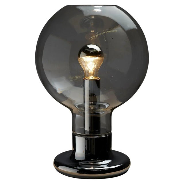 Silver Space Age Glass Sphere Table Lamp attributed to Cosack, 1960s For Sale - Image 8 of 8