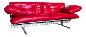 Red Ouverture Sofa by Pierluigi Cerri for Poltrona Frau, 2003