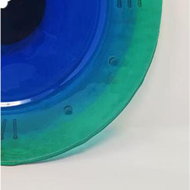 Glass Mid-Century Modern Murano Glass Wall Clock from Cà Dei Vetrai, 1960s For Sale - Image 7 of 9