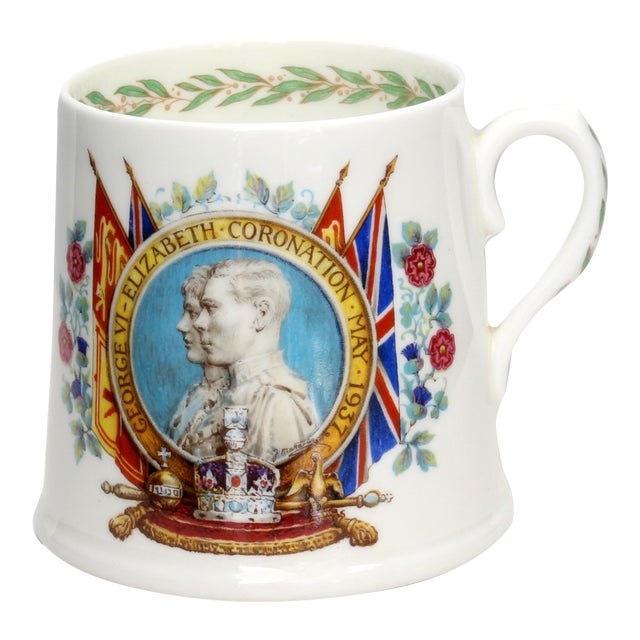 Royal Doulton King George VI Coronation Porcelain Mug For Sale