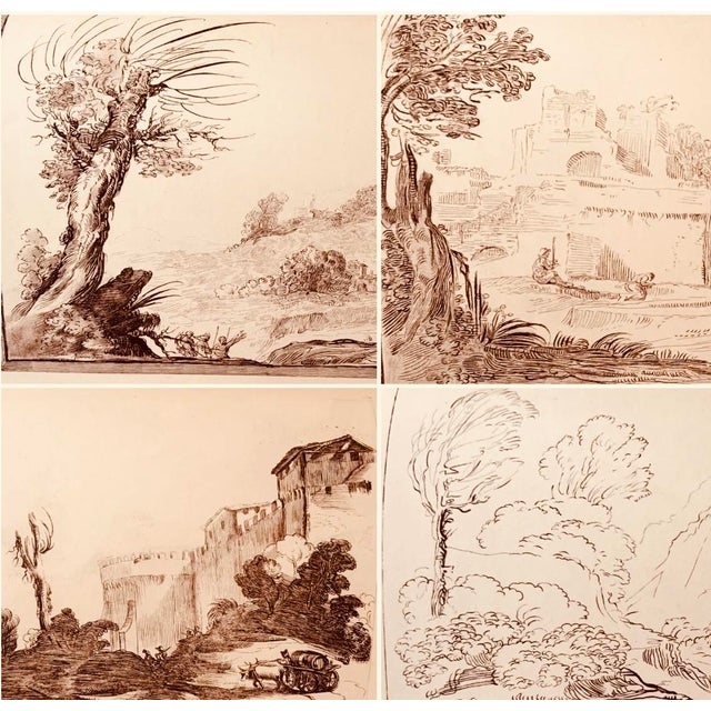 Animal Skin Antique Folio Books — Italian School of Design, London 1835, 304 Master Engravings After Michelangelo, Complete 2-Volume Set For Sale - Image 7 of 18