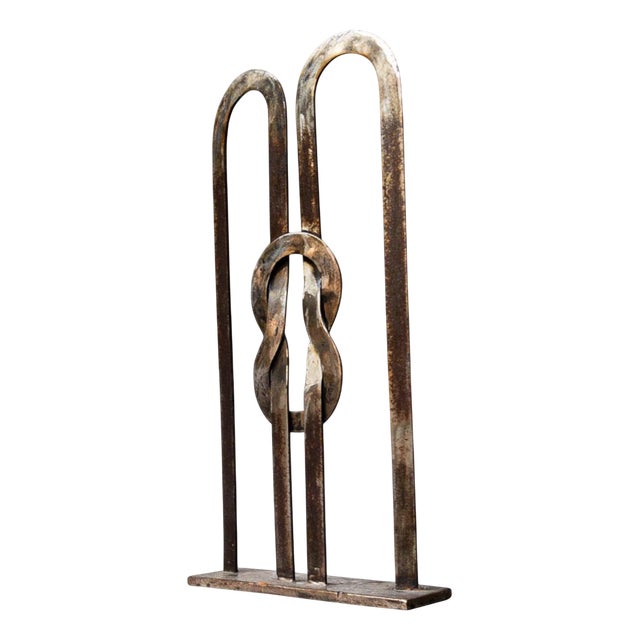 After Tajiri, Mid-Century Knot Sculpture, 1950s-1960s, Metal For Sale