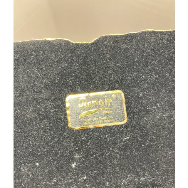 Stone 1980's Vintage Renoir Huntington, Ca Ponte Mactan Natural Stone Mantel Clock For Sale - Image 7 of 8