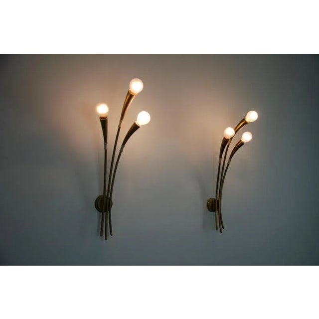 Brass Wall Lamps by Oscar Torlasco for Arredoluce, Italy, 1960s, Set of 2 For Sale - Image 16 of 17