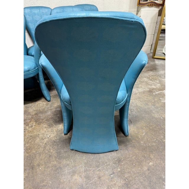 Post Modern Wing Dining Chairs - Set of 6 For Sale - Image 4 of 11