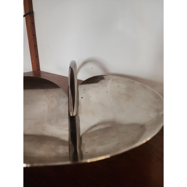 Mesa Italy Stainless Steel Fruit Platter | Mid-Century Modern Biomorphic Tray For Sale - Image 10 of 16