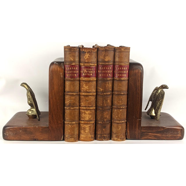A handsome coordinated set of four antique volumes of The London Quarterly Review published in 1863 & 1864, offering both...