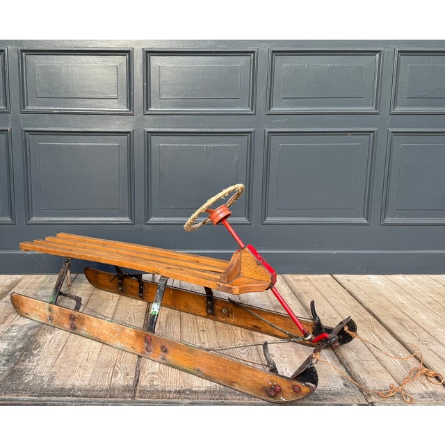 Vintage Steering Sled in Oak, 1920s For Sale - Image 17 of 17