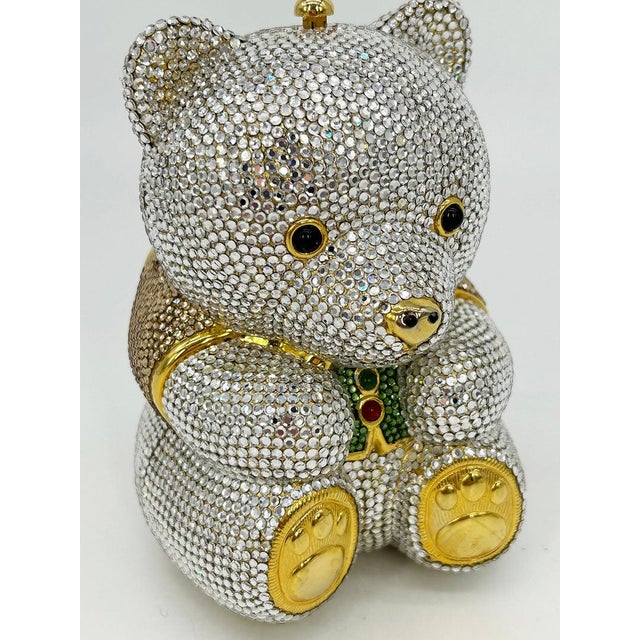1980s Judith Leiber Swarovski Crystal Spencer Bear Minaudiere For Sale - Image 9 of 11