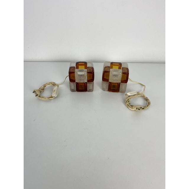 Murano Glass Table Lamps attributed to Albano Poli for Poliarte, 1970s, Set of 2 For Sale - Image 9 of 18