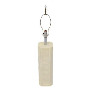 Tessellated Bone Tile Pedestal Mid-Century Modern Table Lamp