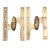 Pair of Vintage 6 X 4 In. Brass Left Olive Door Hinges For Sale