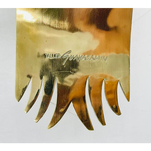 Vintage Brass Bird Sculpture by Oswaldo Guayasamín, Signed, Latin American Art For Sale - Image 15 of 18