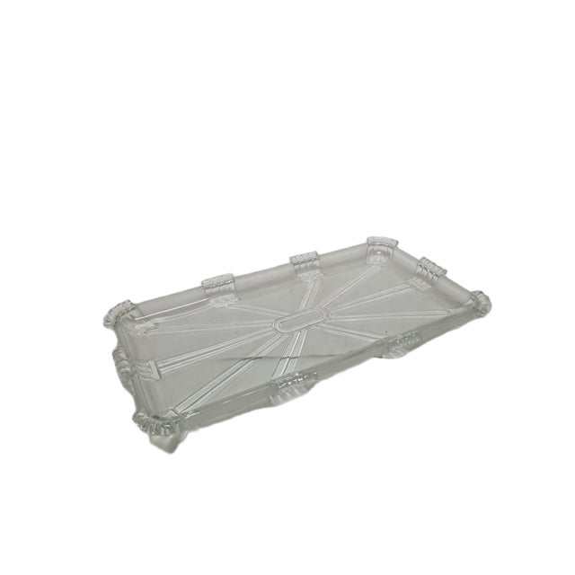 Polish Art Deco Tray by Zawiercie Glassworks, 1930s For Sale - Image 4 of 9