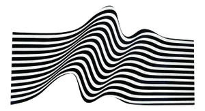 Cristina Ghetti "Double Wave Black", Painting
