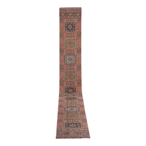 Vintage Turkish Oushak Extra Long and Wide Runner - Stair Tread 2'6'' X 22'7''