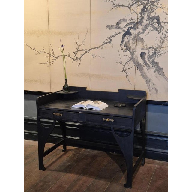 Sculptural Jugend Desk attributed to N. Boman for Oy, Finland, 1927 For Sale - Image 4 of 11