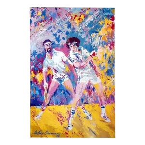1990s LeRoy Neiman Poster "Racquetball" Vintage Poster Sports