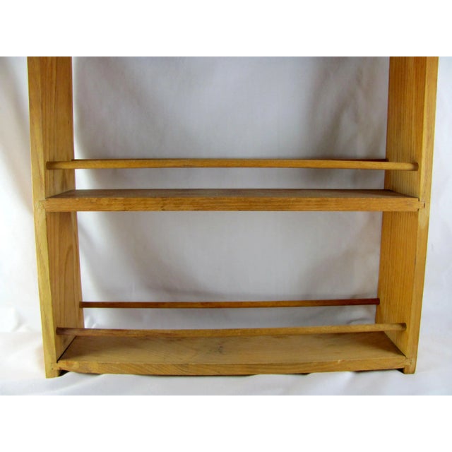 15-3/4" Mid Century Era Industries Evelyn Ackerman Carved Wood Spice Jar Rack For Sale - Image 6 of 12
