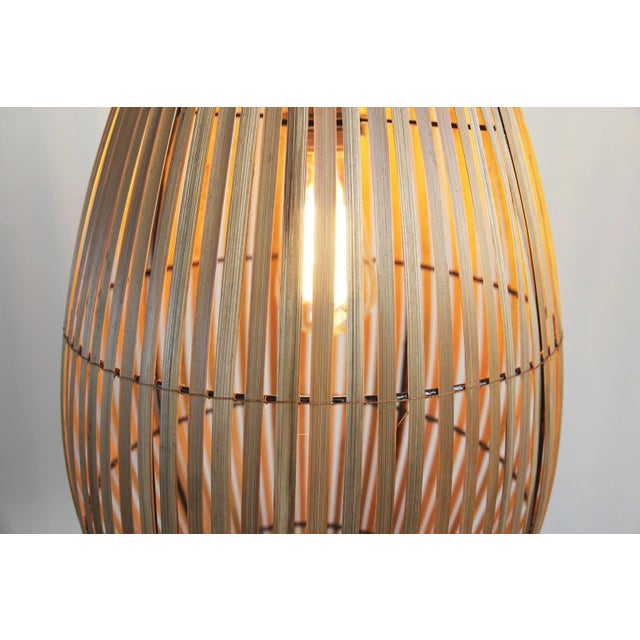 Modern Raw Bamboo Asian Modern Bottle Pendant Light For Sale - Image 3 of 7