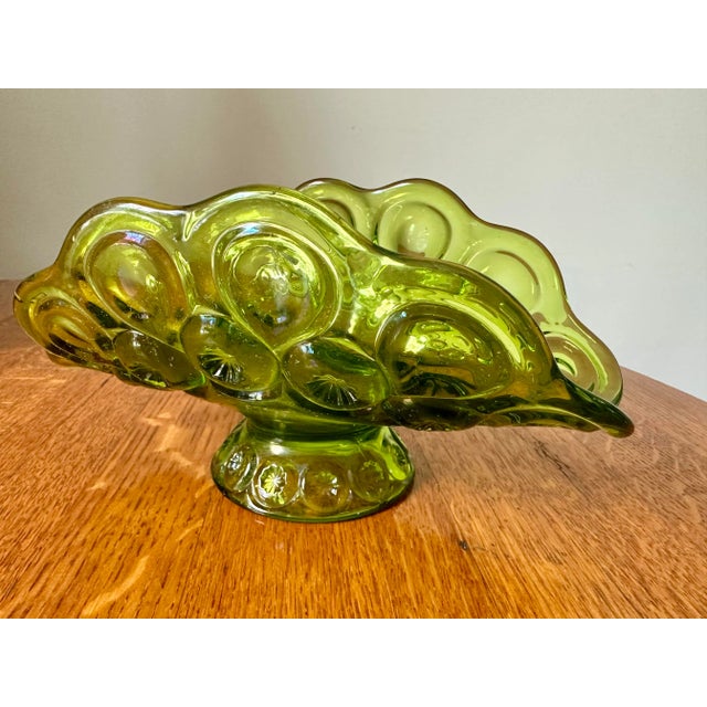 1960’s Moon & Stars Pattern Glass Dish For Sale - Image 4 of 10