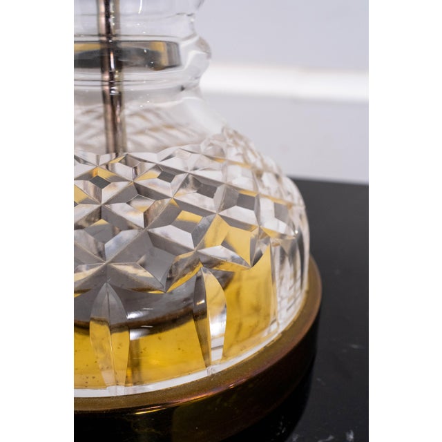 Waterford Crystal & Brass Table Lamp For Sale - Image 10 of 15