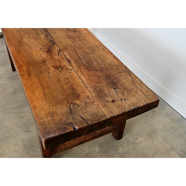 French 19th Century Solid Beech Farm Table For Sale - Image 4 of 18