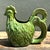 Green Vintage Glazed Ceramic Rooster Cache Pot For Sale - Image 8 of 12