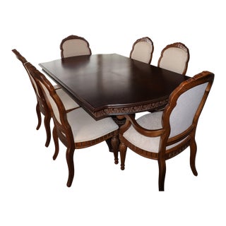 1990s Bernhardt LaScala Dining Room Table & 6 Chairs For Sale