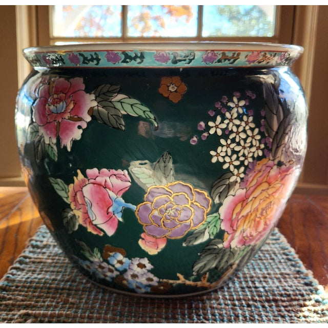Mid 19th Century Large Chinese Famille Rose Fish Bowl, Cachepot, Jardinere For Sale - Image 10 of 12