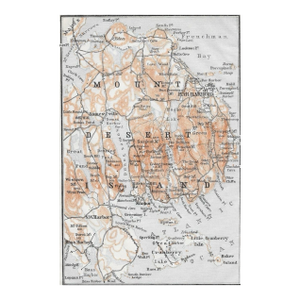 1909 Mount Desert Island Antique Maine Map