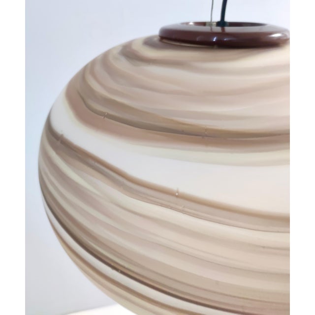 Vintage Adjustable Glass Pendant Light by Ludovico Diaz De Santillana for VeArt, 1970s For Sale - Image 6 of 12